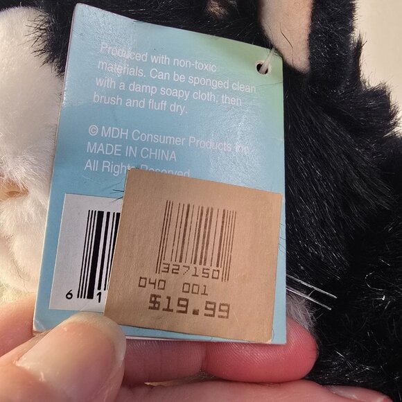 Incredible Petables Cat Plush Domino Fat Black White Tuxedo Kitten Stuffed VTG - Picture 5 of 14